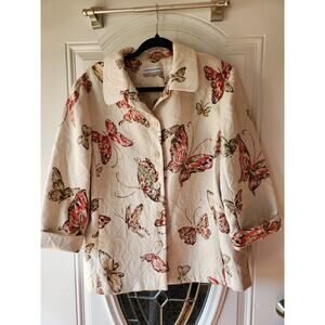 Butterfly Blazer Jacket Alfred Dunner Women Size 18P